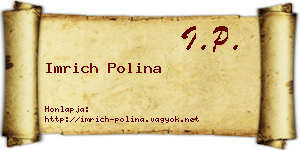 Imrich Polina névjegykártya